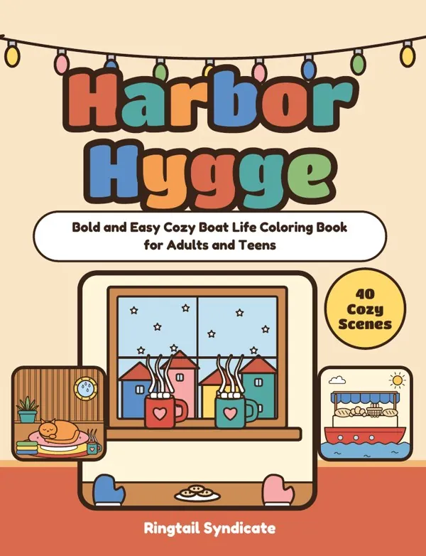 Harbor Hygge coloring book cover