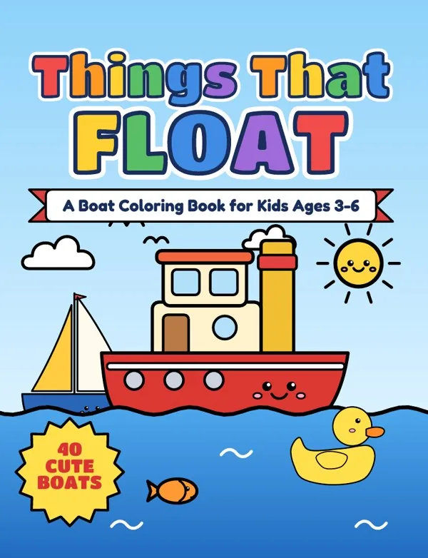 Things That Float coloring book cover