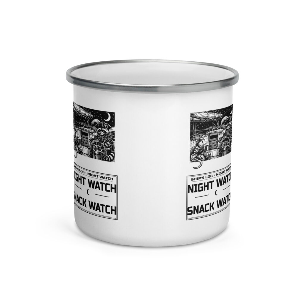 Night Watch, Snack Watch Enamel Mug