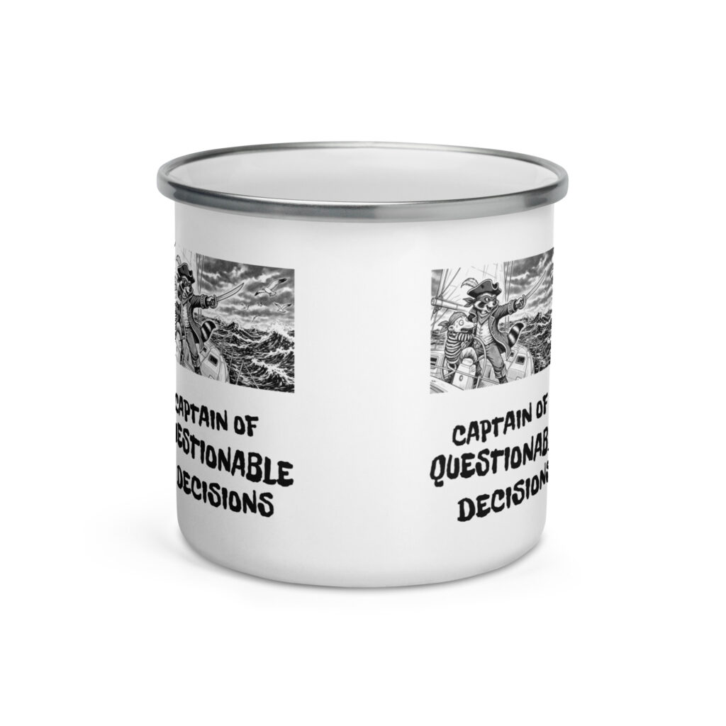 Captain of Questionable Decisions Enamel Mug