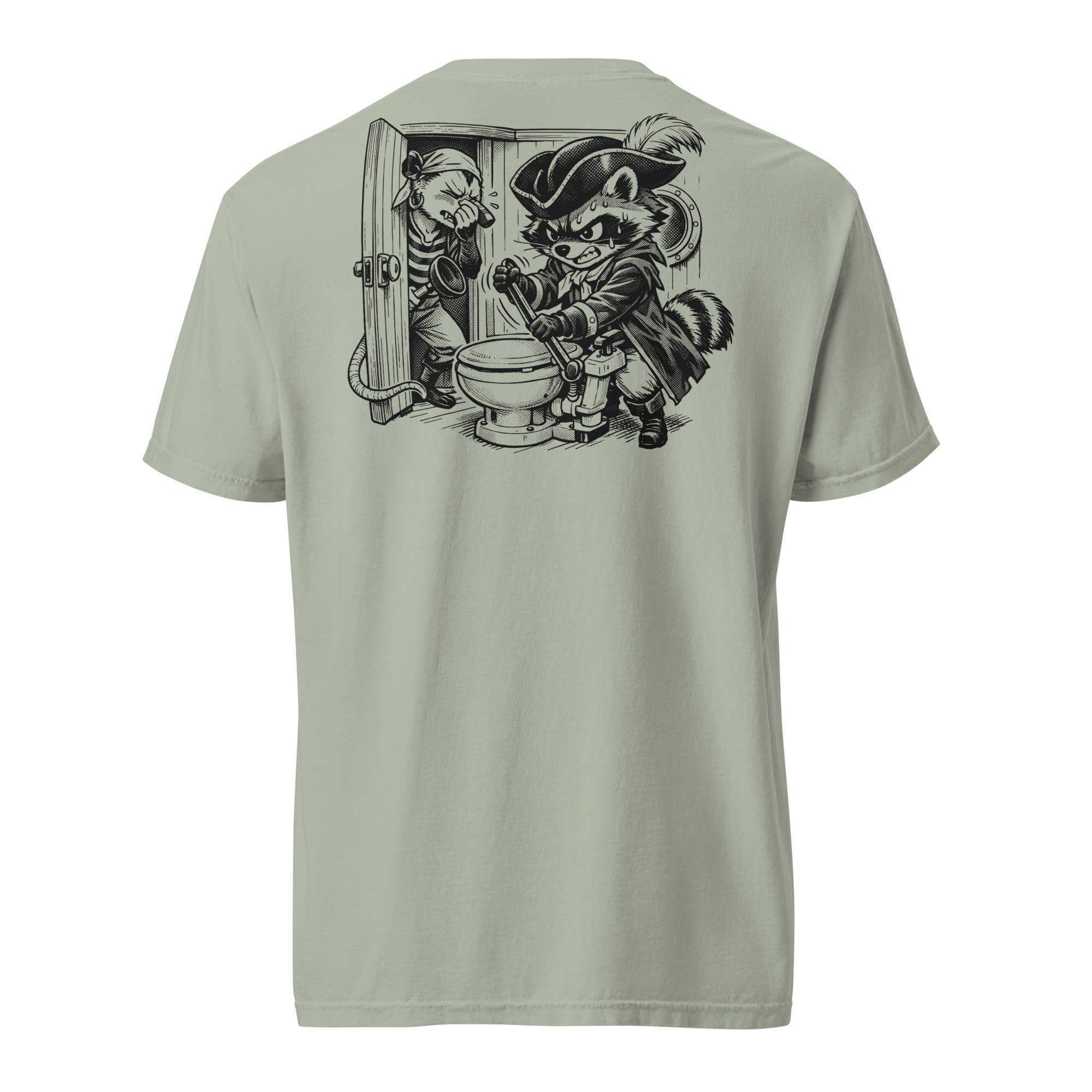 Professional Head Pumper Shirt, Funny Boat Toilet Tee, Sailor Humor Gift, Raccoon Pirate Comfort Colors Shirt - Image 18