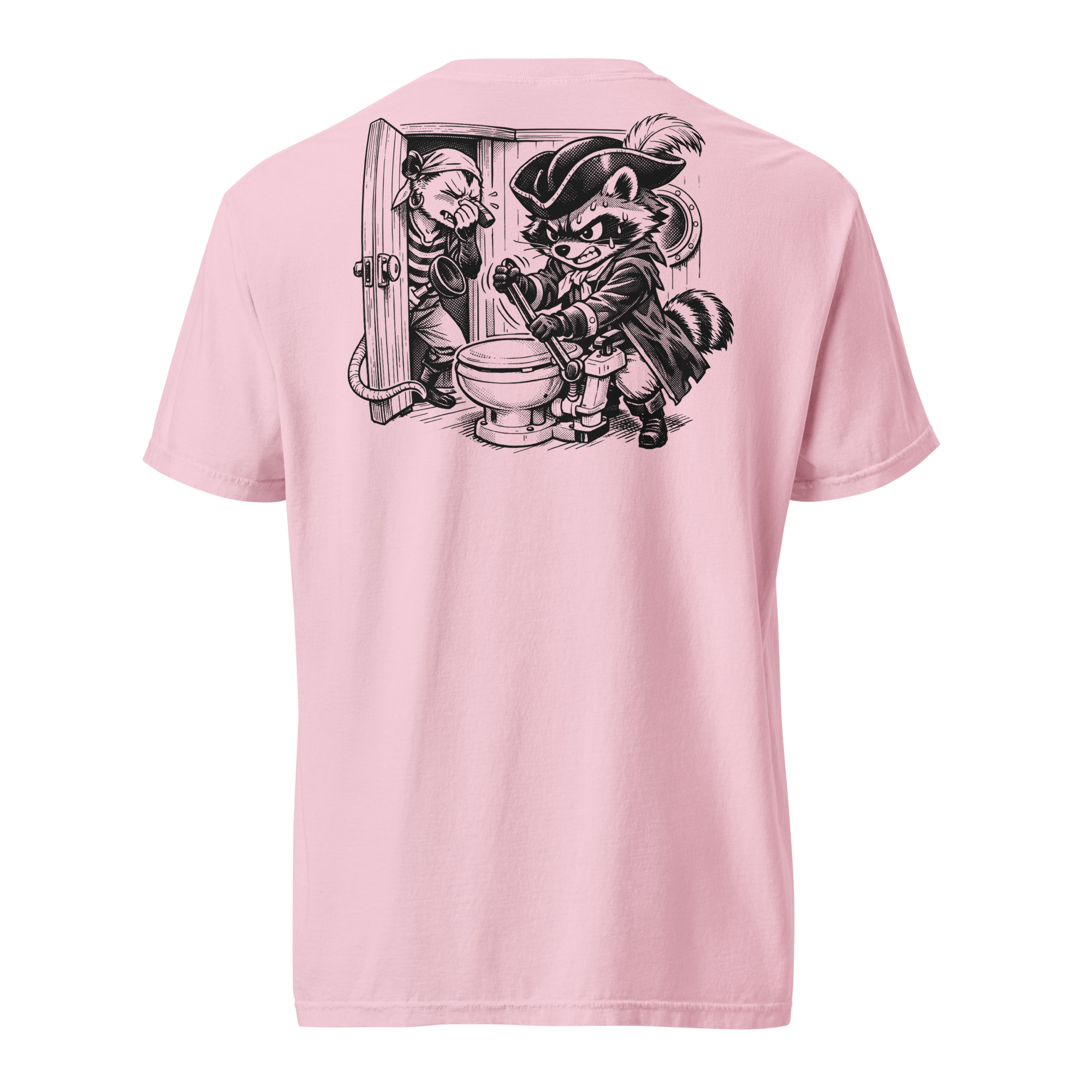 Professional Head Pumper Shirt, Funny Boat Toilet Tee, Sailor Humor Gift, Raccoon Pirate Comfort Colors Shirt - Image 20