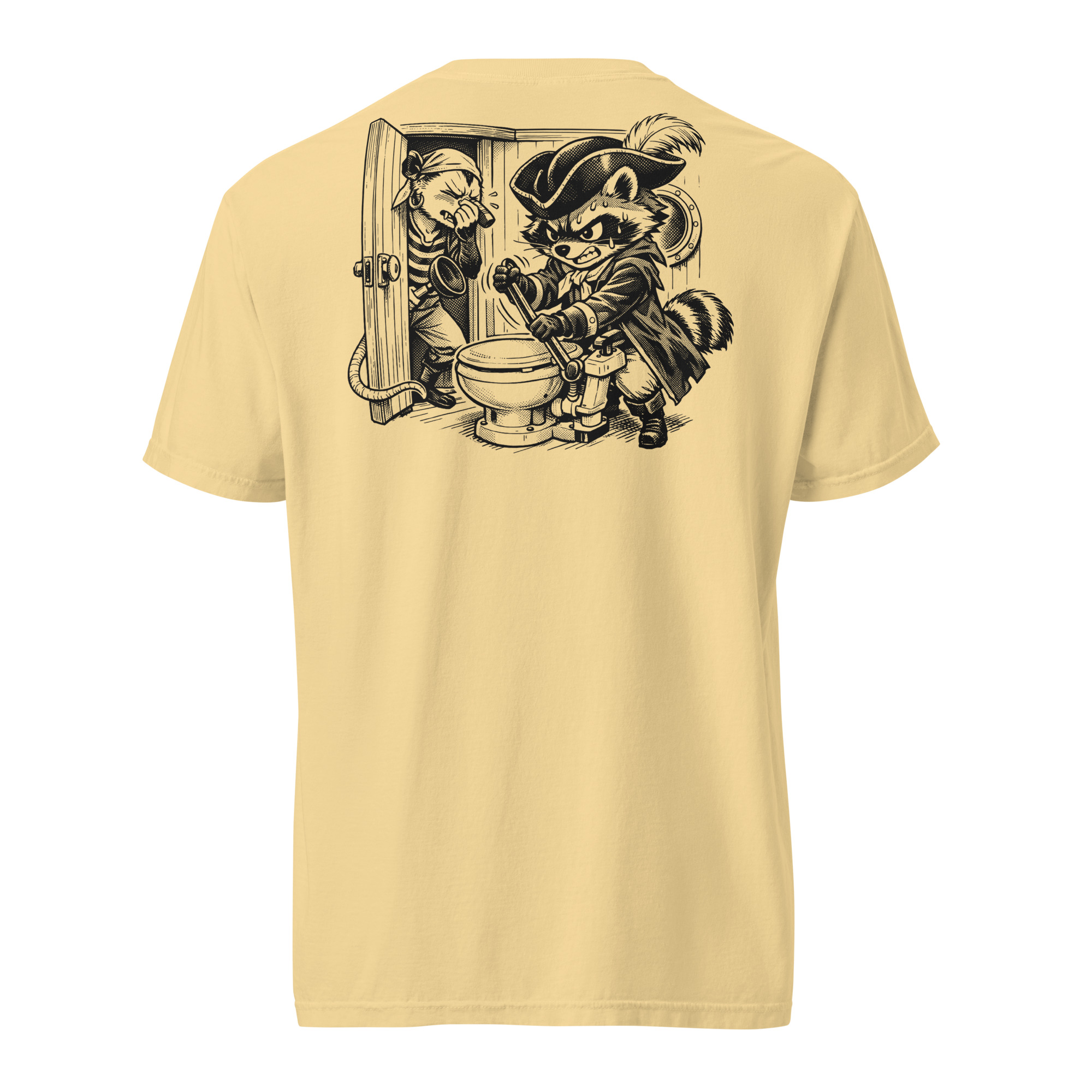 Professional Head Pumper Shirt, Funny Boat Toilet Tee, Sailor Humor Gift, Raccoon Pirate Comfort Colors Shirt - Image 21