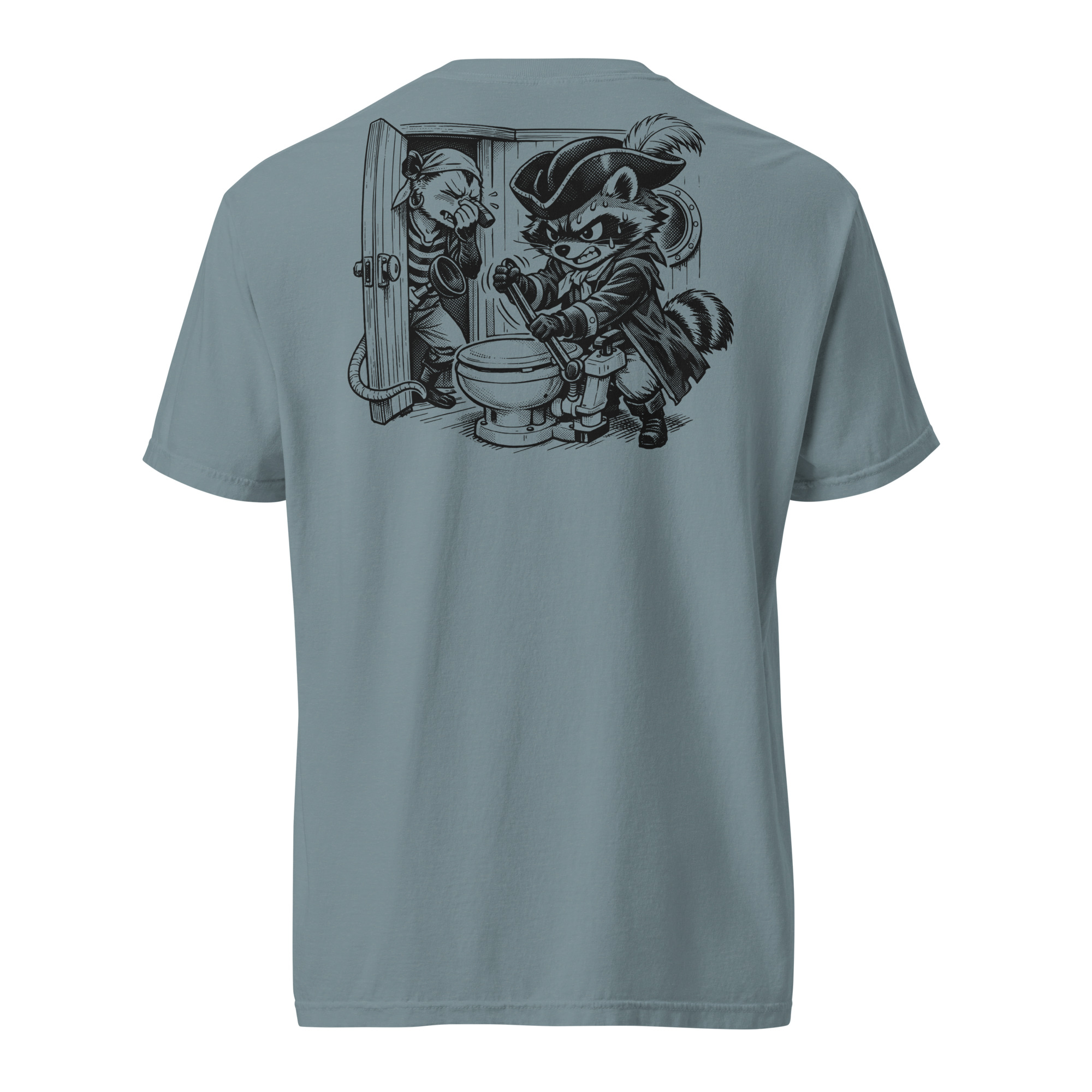 Professional Head Pumper Shirt, Funny Boat Toilet Tee, Sailor Humor Gift, Raccoon Pirate Comfort Colors Shirt - Image 15