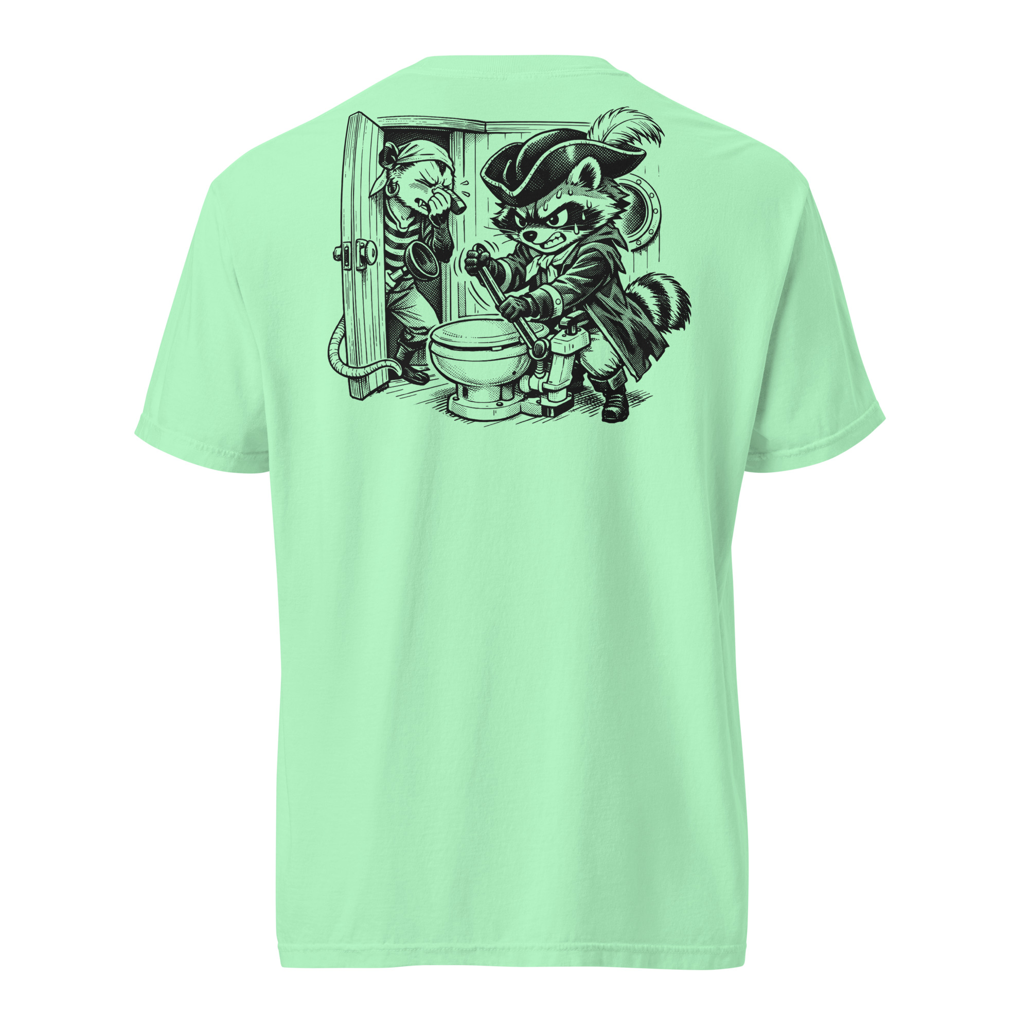 Professional Head Pumper Shirt, Funny Boat Toilet Tee, Sailor Humor Gift, Raccoon Pirate Comfort Colors Shirt - Image 22