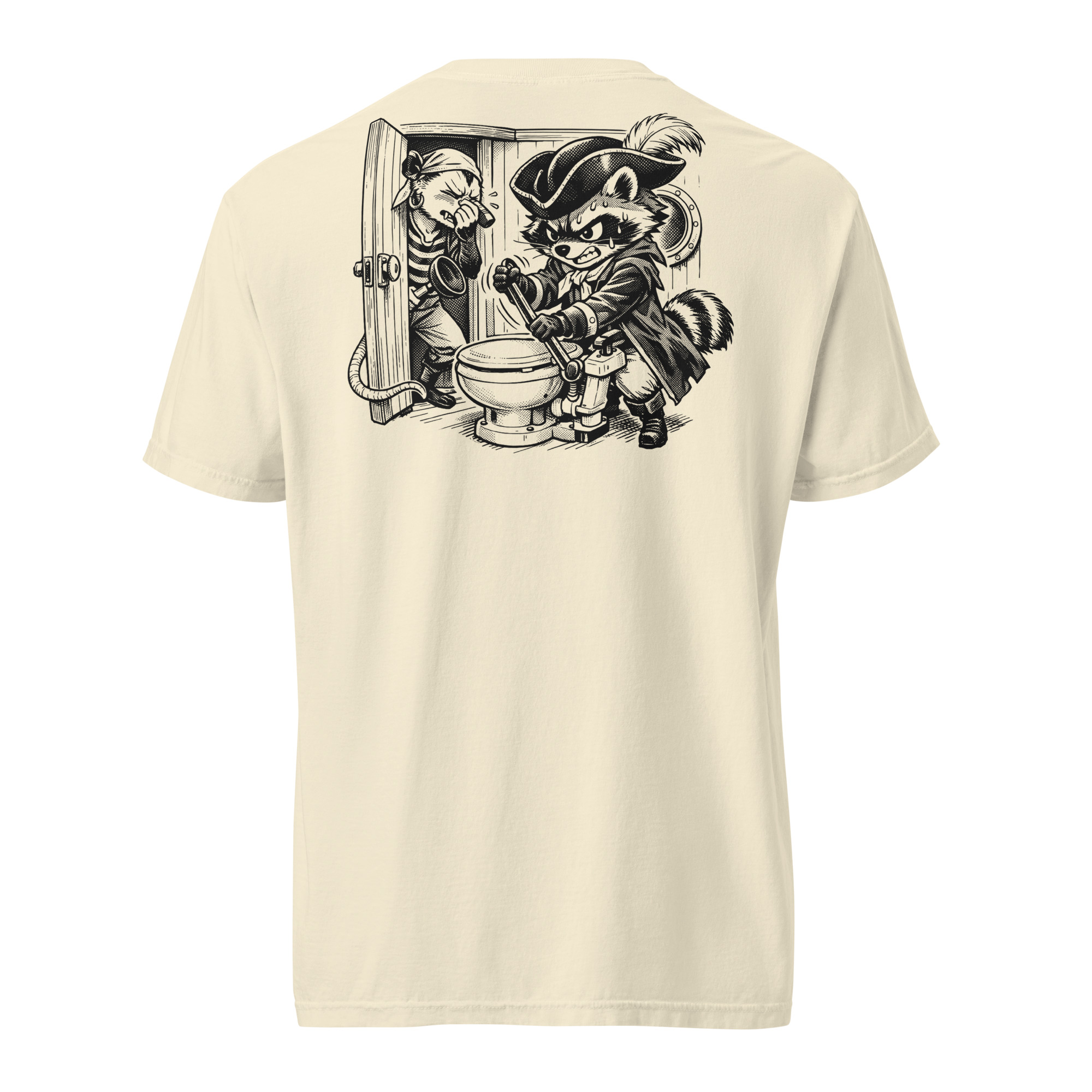 Professional Head Pumper Shirt, Funny Boat Toilet Tee, Sailor Humor Gift, Raccoon Pirate Comfort Colors Shirt - Image 23