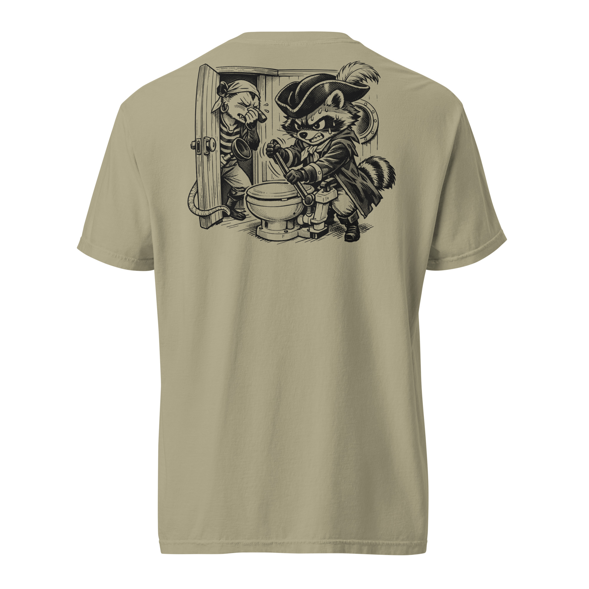 Professional Head Pumper Shirt, Funny Boat Toilet Tee, Sailor Humor Gift, Raccoon Pirate Comfort Colors Shirt - Image 17