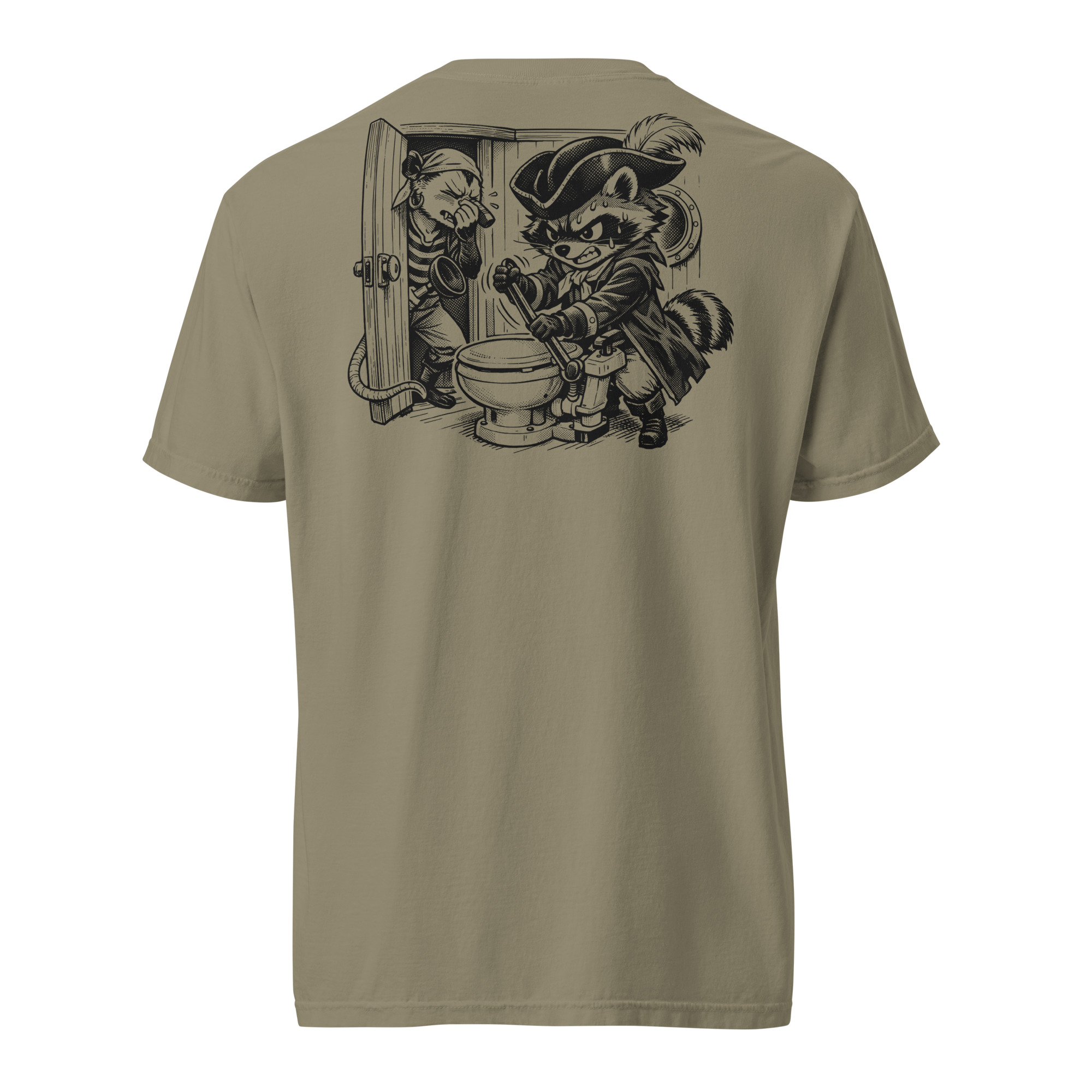 Professional Head Pumper Shirt, Funny Boat Toilet Tee, Sailor Humor Gift, Raccoon Pirate Comfort Colors Shirt - Image 14