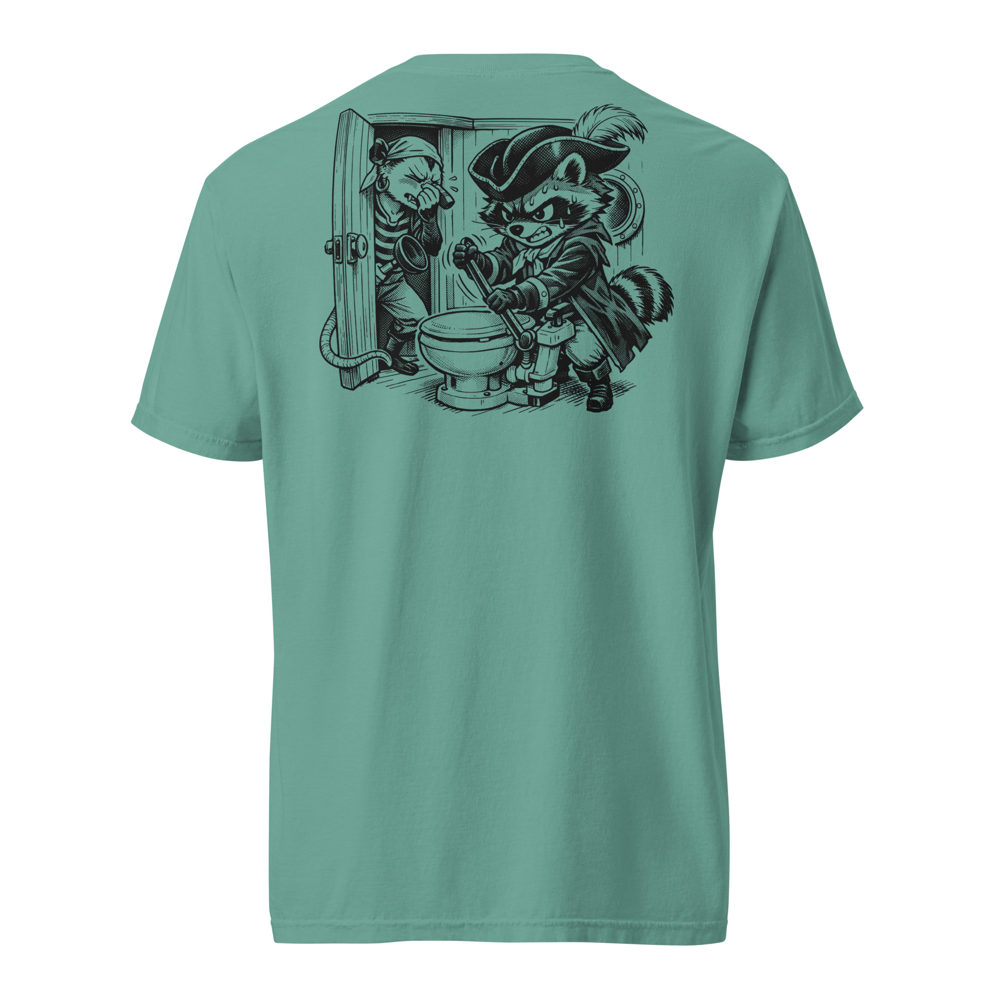 Professional Head Pumper Shirt, Funny Boat Toilet Tee, Sailor Humor Gift, Raccoon Pirate Comfort Colors Shirt - Image 16