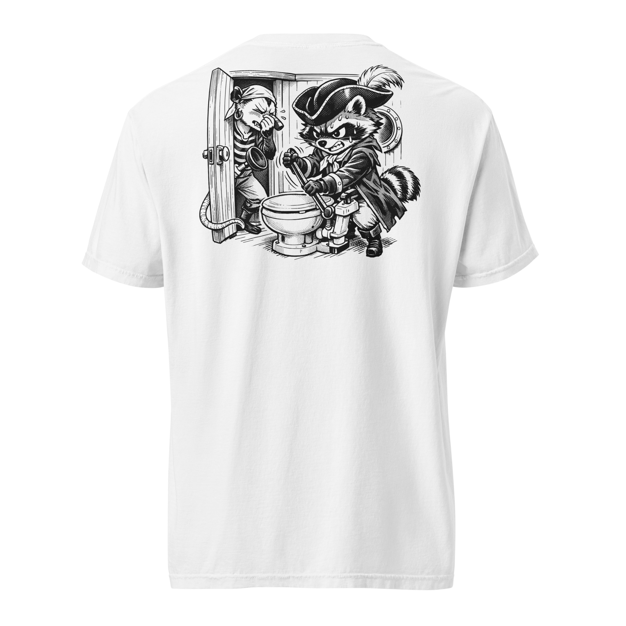 Professional Head Pumper Shirt, Funny Boat Toilet Tee, Sailor Humor Gift, Raccoon Pirate Comfort Colors Shirt - Image 24