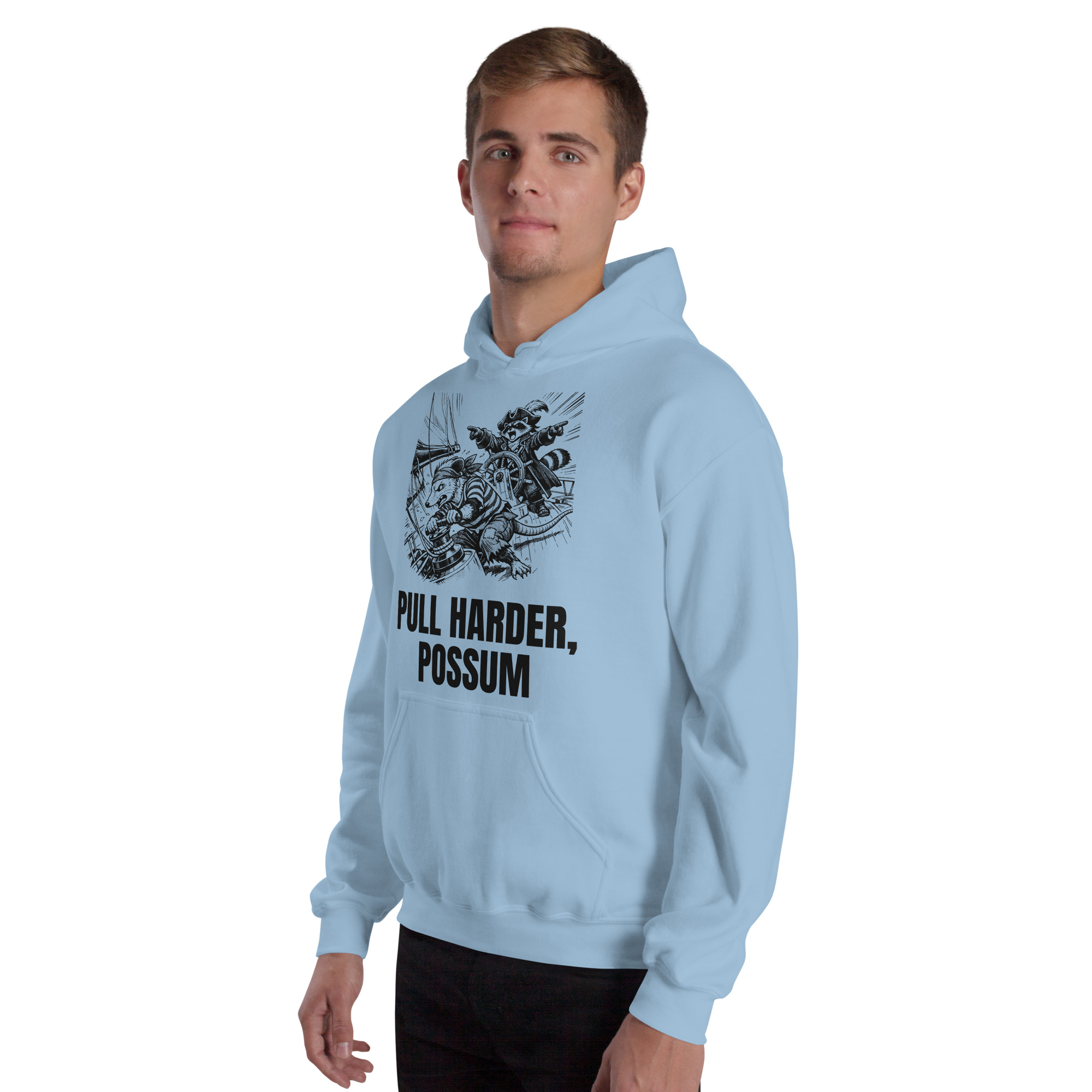 Pull Harder Possum Hoodie, Funny Sailing Sweatshirt, Raccoon Captain Sailor Gift, Boat Crew Hoodie - Image 38