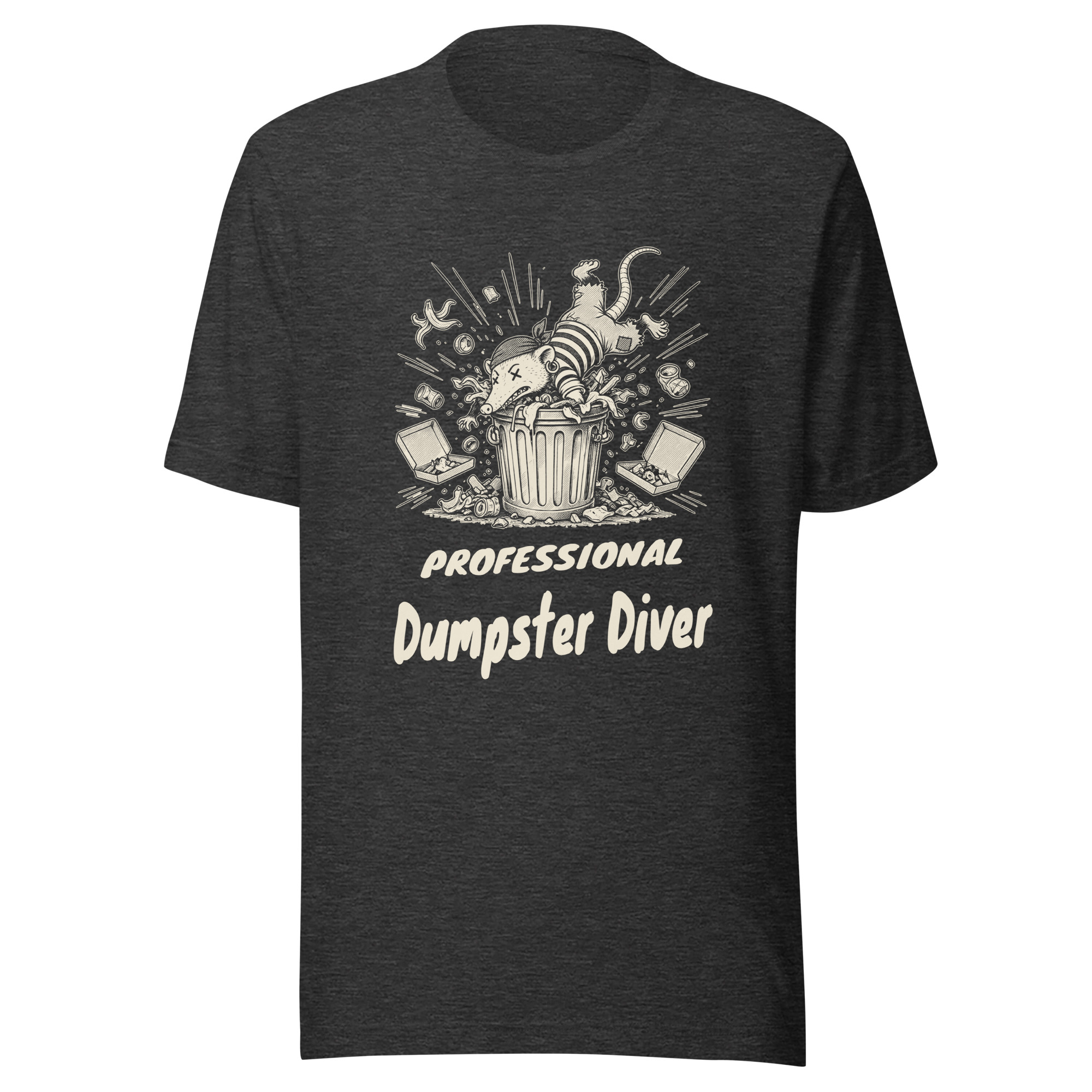 Professional Dumpster Diver Shirt, Funny Opossum Pirate Tee, Trash Possum T-Shirt, Dumpster Diving Gift, Raccoon Possum Humor Shirt - Image 3