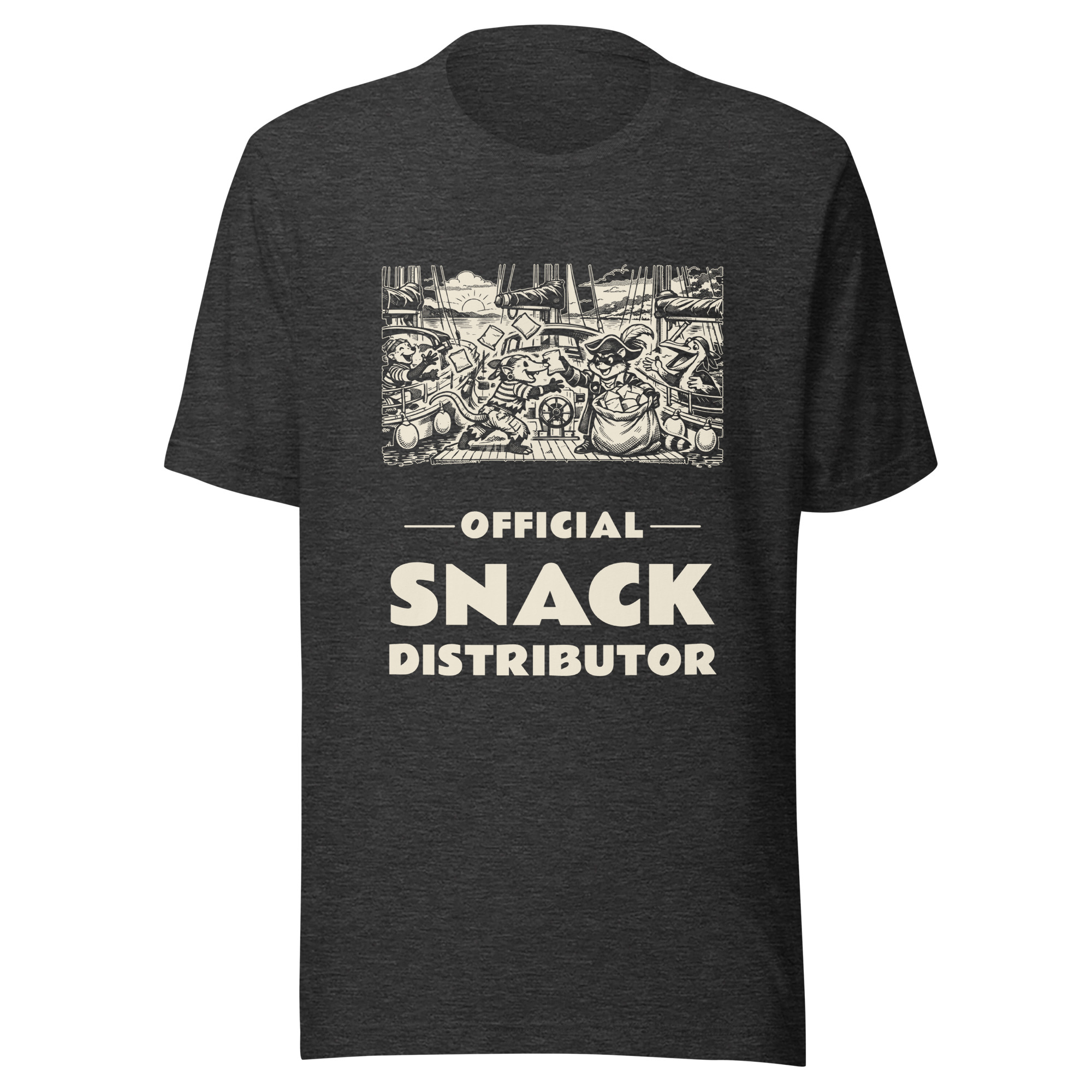 Official Snack Distributor Shirt, Funny Raccoon Pirate Tee, Boat Raft Up Snack T-Shirt, Opossum Gift, Pirate Shirt - Image 3